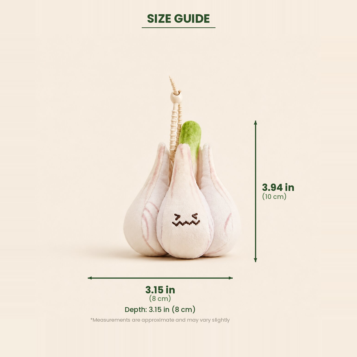 Gigi the Garlic Plush Keychain