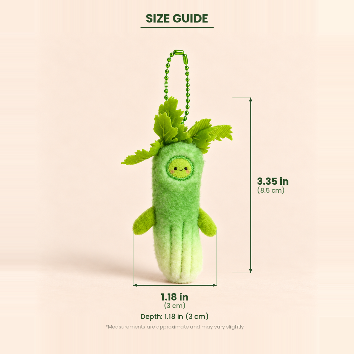 Celia the Celery Plush Keychain