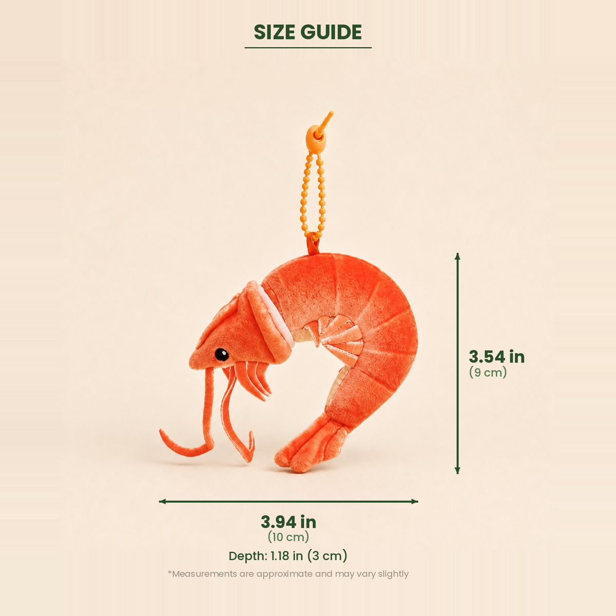Sunny Jr. the Shrimp Plush Keychain