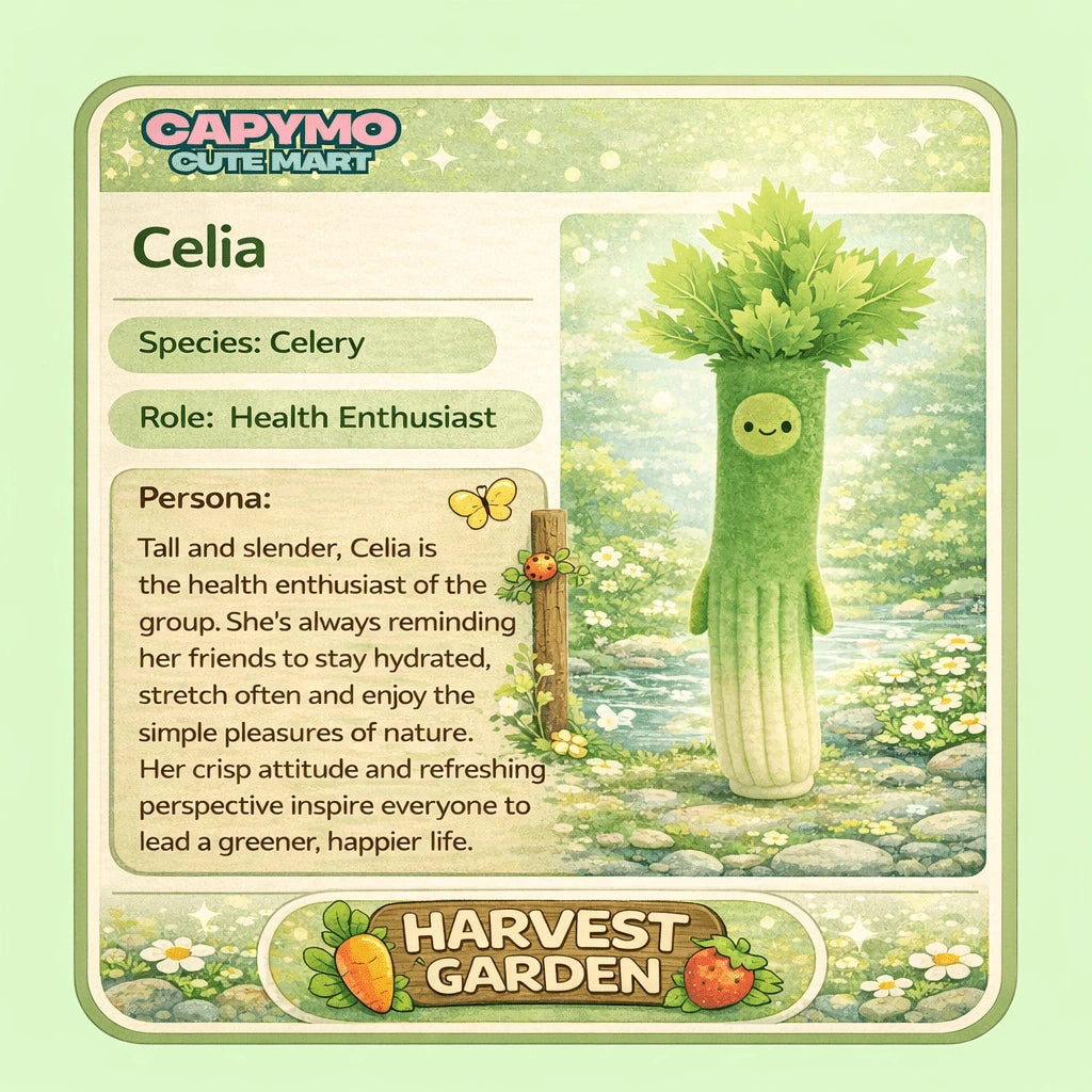 Celia -The Celery – Cute Celery Plush Keychain