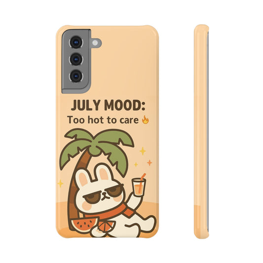 Chill Vibes Slim Snap Case for Summer Fun, Cute Phone Cover, July Mood Phone Case, Summer Aesthetic Accessory, Gift for Warm Weather Lovers - Capymo Family