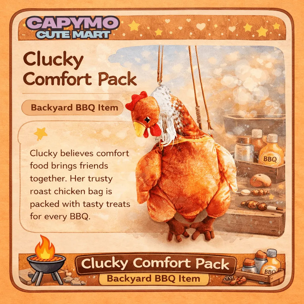 Clucky Comfort Pack – Plush Roast Chicken Crossbody Bag