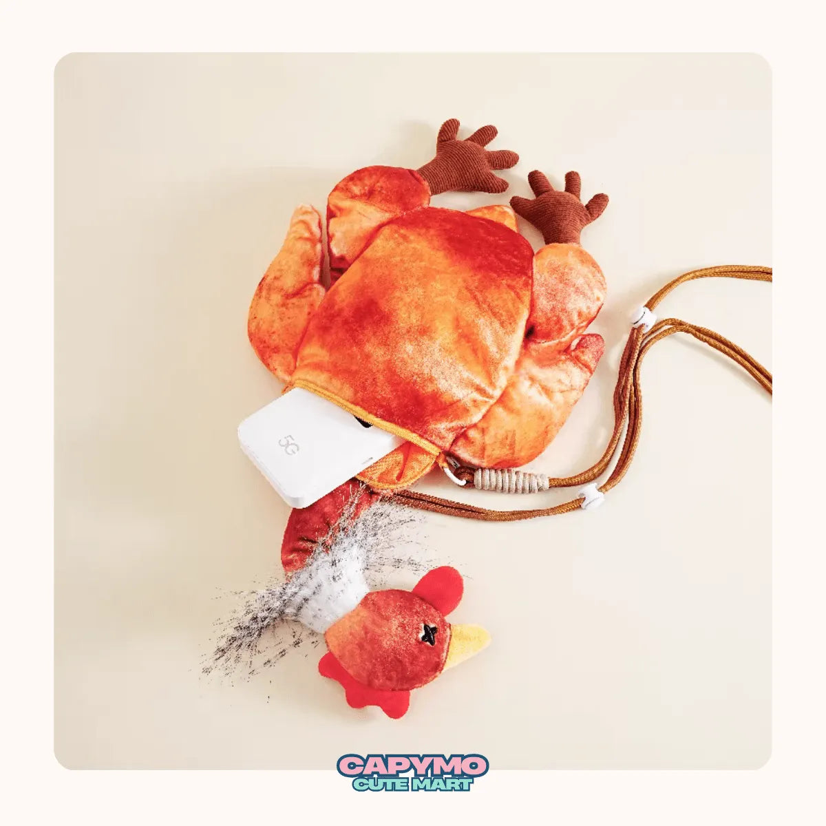 Clucky Comfort Pack – Plush Roast Chicken Crossbody Bag