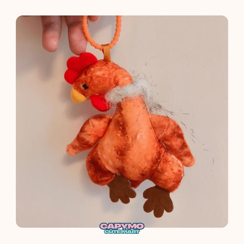 Clucky the Roast Chicken Plush Keychain
