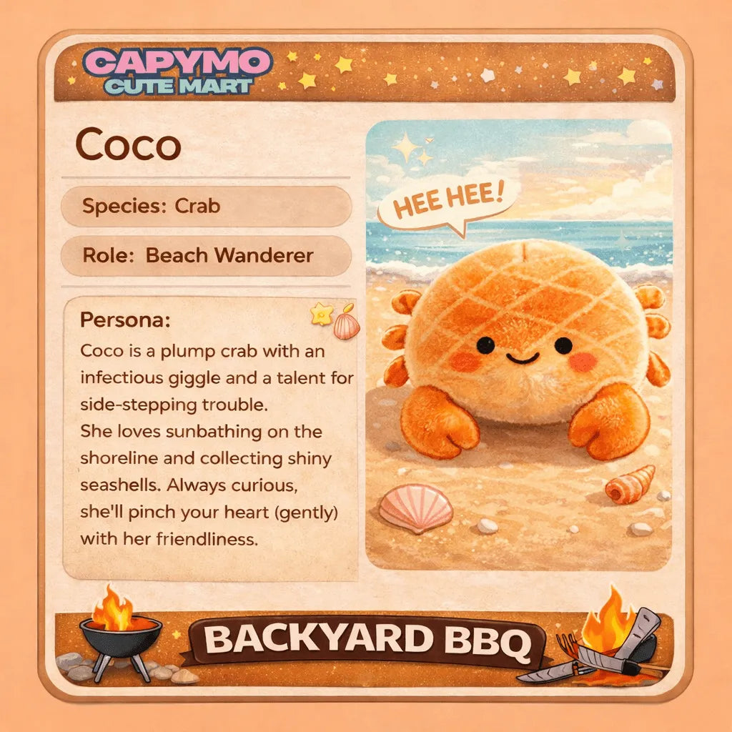 Coco -The Crab – Jumbo Crab Plush Charm