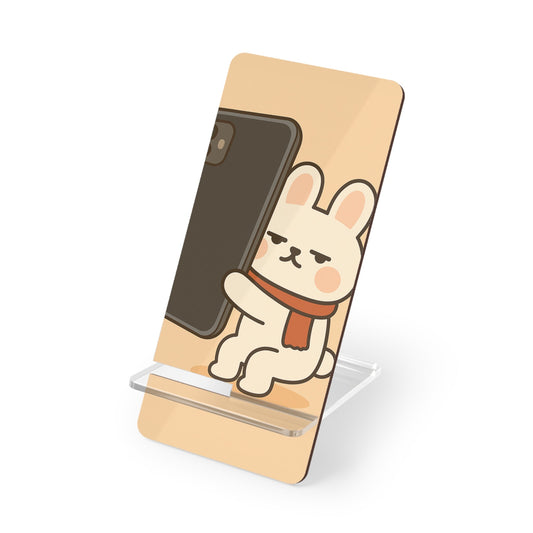 Cute Bunny Mobile Stand, Adorable Phone Holder, Desk Decor, Gift for Kids and Teens, Home Office Accessory, Easter Gift Idea - Capymo Family