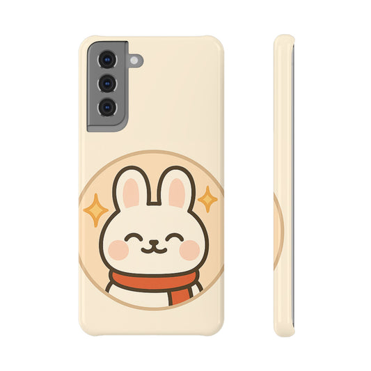 Cute Bunny Slim Snap Case for Phone, Kawaii Phone Cover, Gift for Animal Lovers, Custom Mobile Case, Spring Accessories - Capymo Family