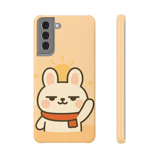 Cute Bunny Slim Snap Case, Phone Cover for Animal Lovers, Gifts for Kids, Chic Tech Accessory, Spring & Birthday Celebrations - Capymo Family
