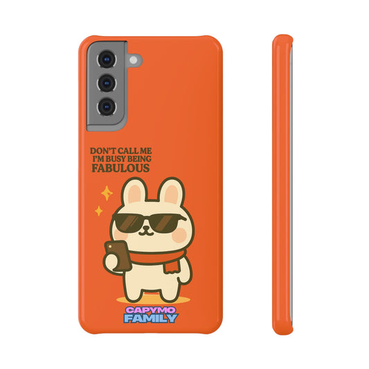 Fabulous Bunny Slim Snap Case | Cute Phone Cover, Trendy Gadget Accessory, Fun Gift, Cartoon Style, Phone Protection - Capymo Family
