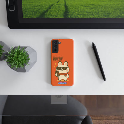 Fabulous Bunny Slim Snap Case | Cute Phone Cover, Trendy Gadget Accessory, Fun Gift, Cartoon Style, Phone Protection - Capymo Family