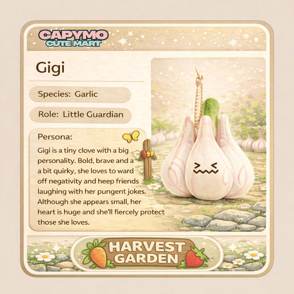 Gigi -The Garlic – Cute Garlic Plush Keychain