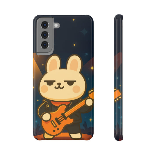 Guitar Bunny Slim Snap Case | Cute Phone Cover, Animal Lover Gift, Music Enthusiast Accessory, Cartoon Art, Fun Tech Decor - Capymo Family