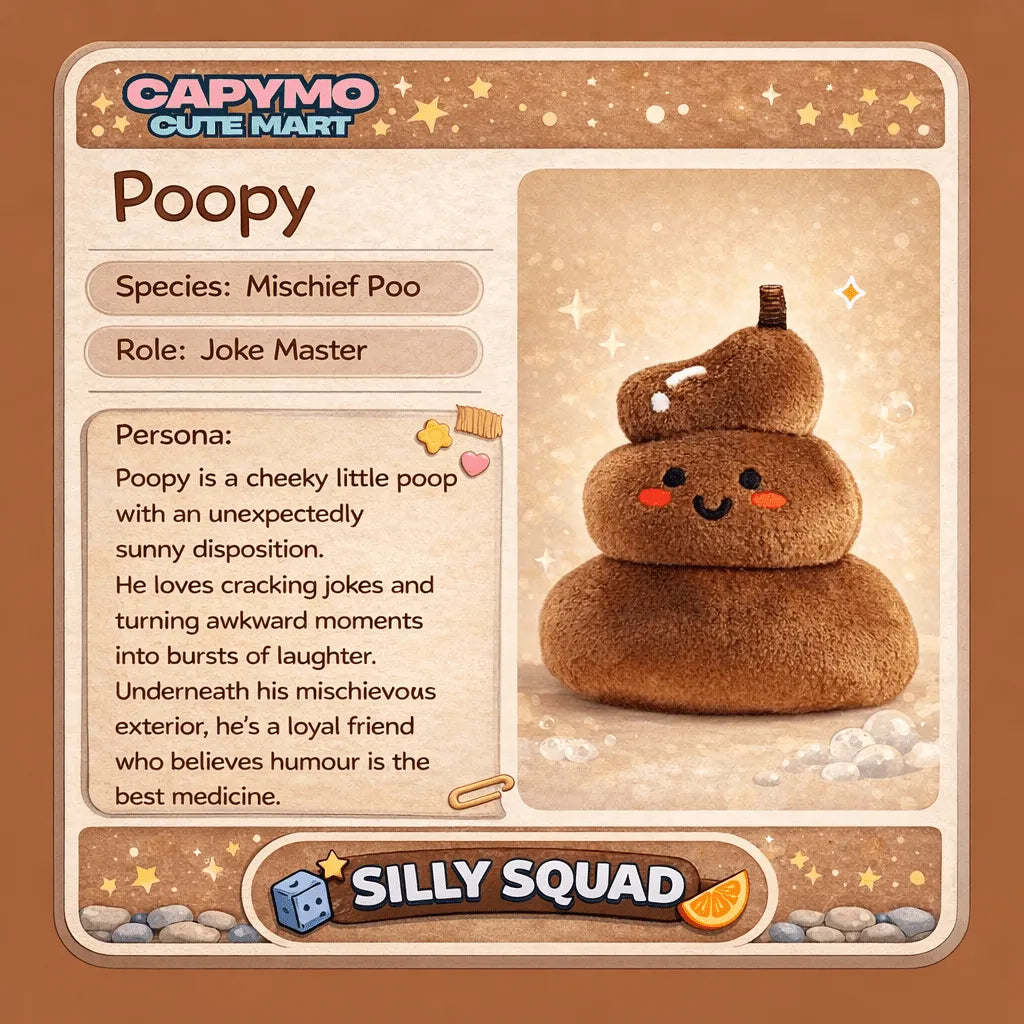 Poopy -The Happy Poo – 3.1 inch Mini Poop Plush Keychain