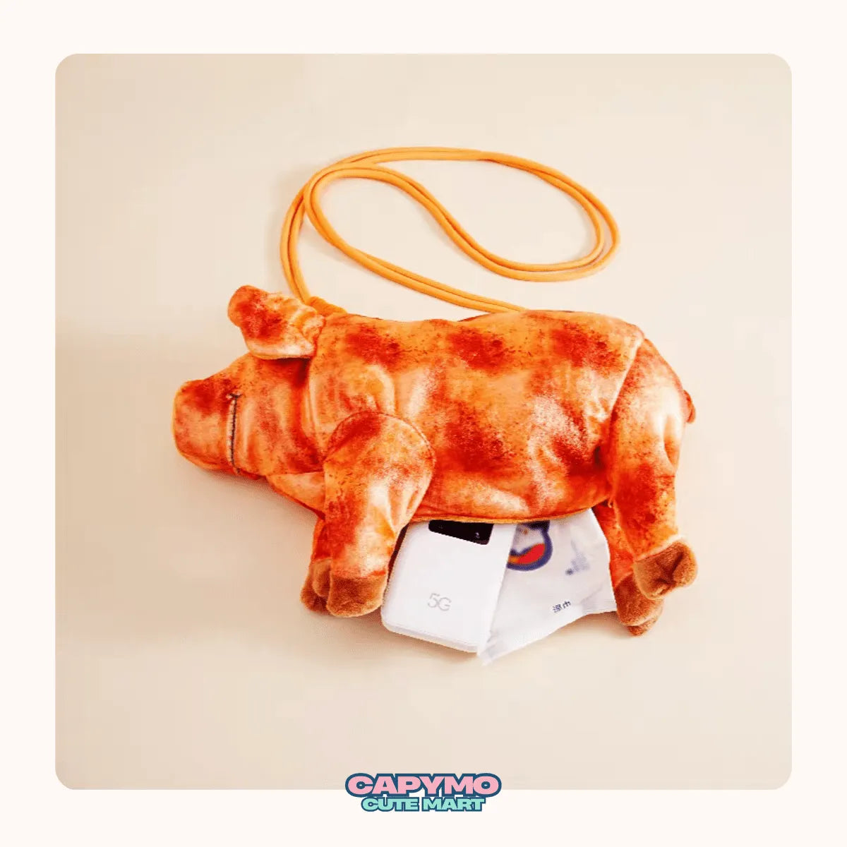 Porky Pack Plush Pig Bag – Kawaii BBQ Crossbody Plush Bag