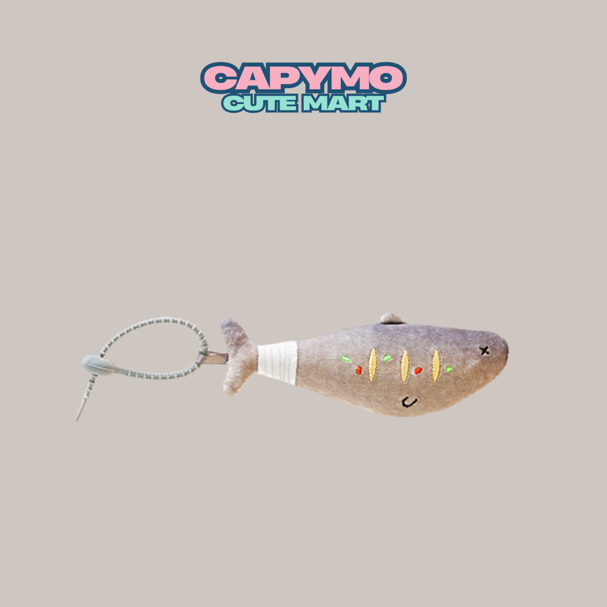 Capy's Pick | Grilled Saury (Sanma) Plush Charm – Unique Foodie Keychain Gift