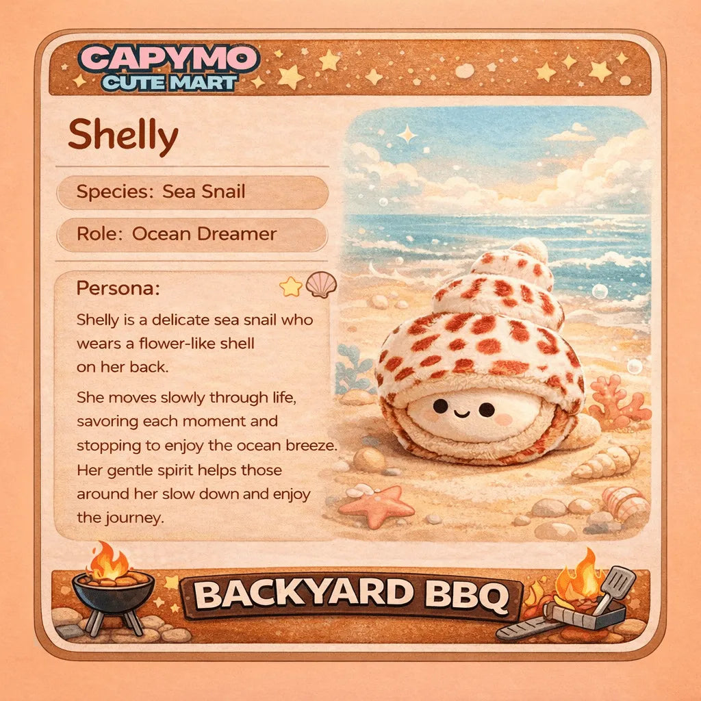 Shelly -The Snail – Cute Flower Snail Plush Keychain