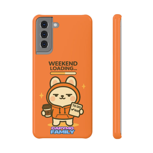 Slim Snap Case, Capymo Family Orange Hoodie Coffee Cup Checklist TO DO NAP Weekend Loading Phone Cover, Protective Phone Case, Phone - Capymo Family