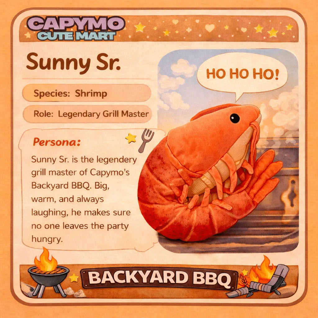 Sunny Sr -The Shrimp –The Big Grill Master (Huge Jumbo Shrimp Plush）